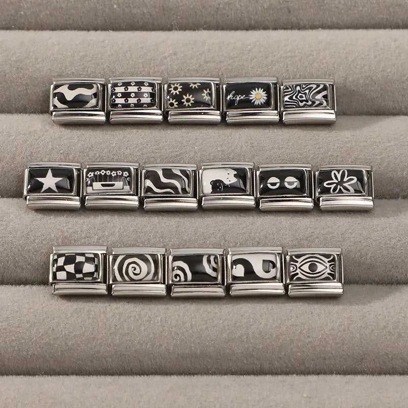 Creative Black Series Cute Rabbit Cat Heart Star Eye Lips Italian Charm Links Fit 9mm Stainless Steel Bracelet DIY Making Gifts The jack market .AU The jack market .AU Jewellery & Chains $ 52 200001034:200003757#A14;200007763:201336100