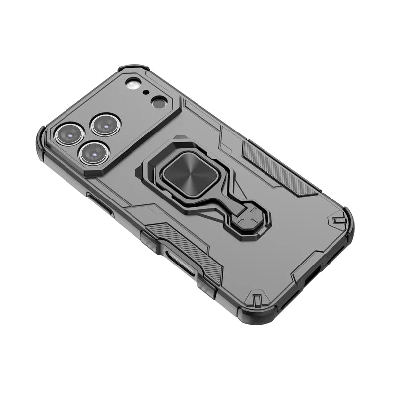 Armor Funda For iphone 17 Pro Max Case Camera Lens Protect Ring Holder Cover For iphone17 Air Shockproof Coque