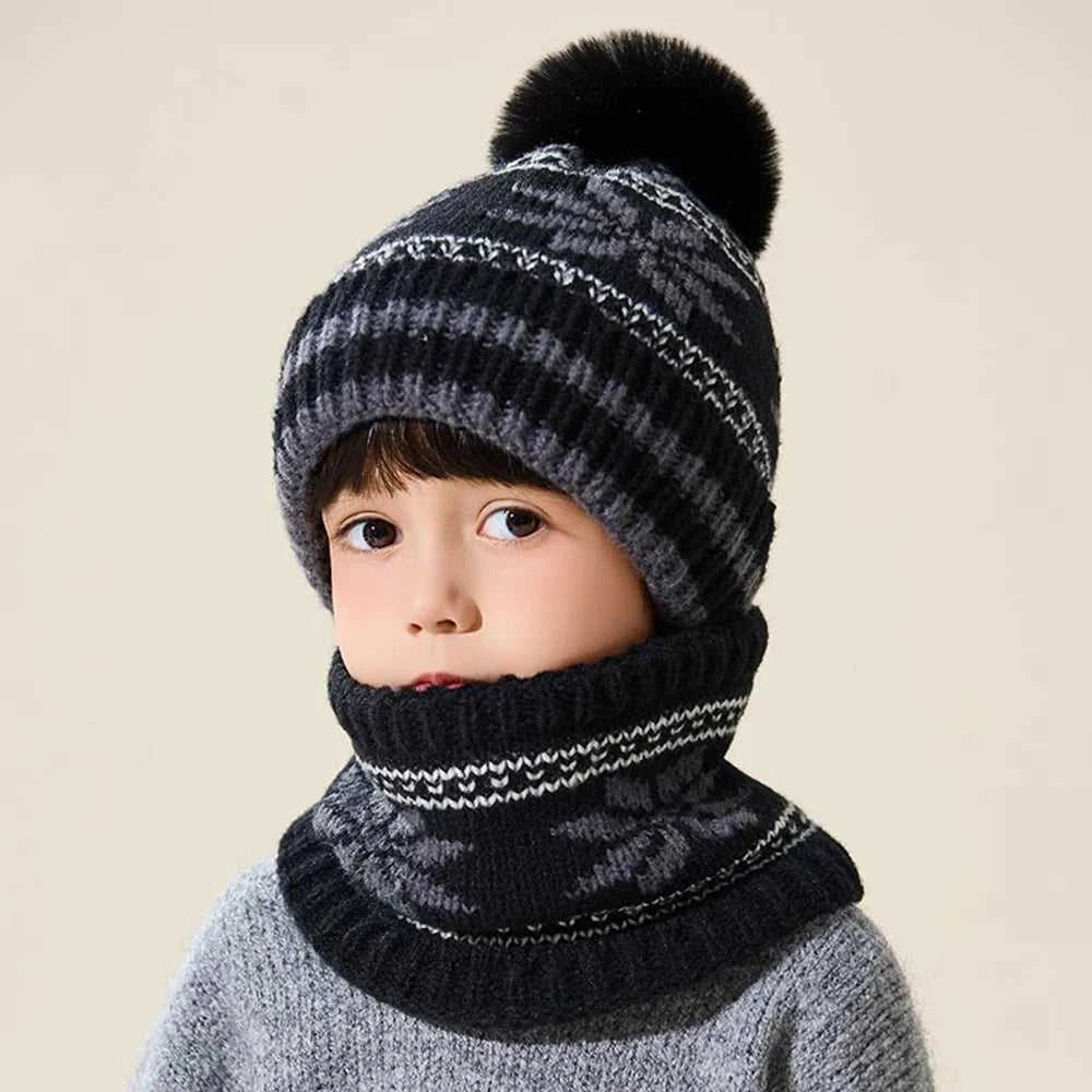 Children's Hats Autumn Winter Knit Hats Boys Girls Thick Scarves Hats Set Soft Comfortable Woolen Beanies Cap Wholesale The jack market .AU The jack market .AU Mum & Kids: Essential Products for Every Family $ 28 14:29#Black;5:200001058