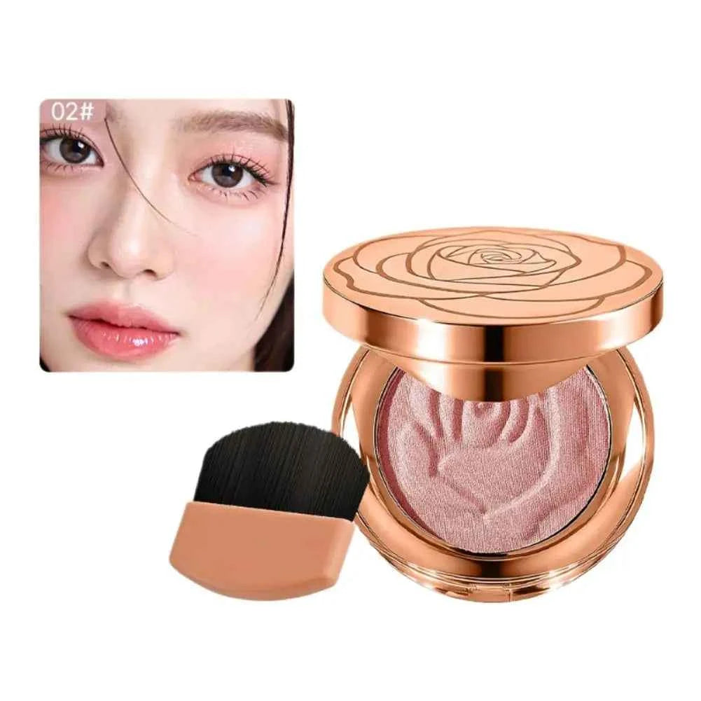 Radiant Rose 3-in-1 Blush Palette – Shiny & Matte Finishes for a Bright, Lasting Glow