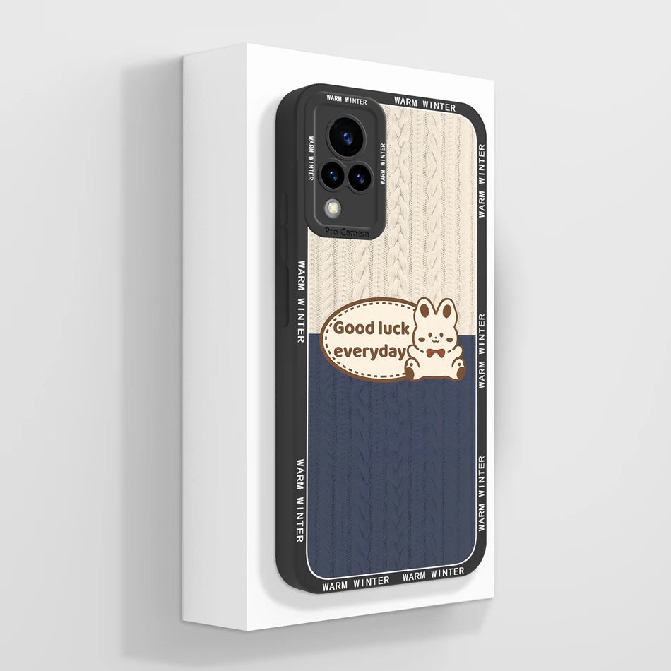 Vivo V21 Liquid Silicone Case - Full Coverage Anti-Drop Protection, Stylish & Soft Back Cover