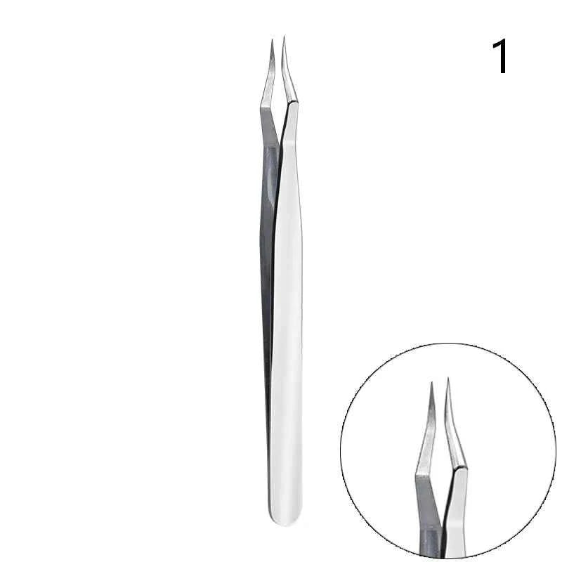 LuxeLash Anti-Slip Precision Tweezers | Curved & Straight Tips for Flawless Lash Extensions & Nail Art