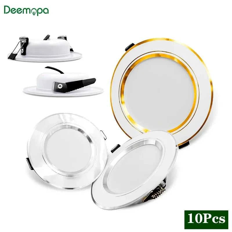 10pcs/lot Led Downlight 5W 9W 12W 15W 18W AC110V 220V Recessed Ceiling Light DC12V 24V Round Panel Down Light Spotlight Lighting The jack market .AU The jack market .AU Home $ 82 136:173#White Spring Buckle;200000531:771#Cold White;249:200002590#AC220V 9W