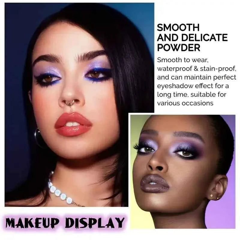 Blossom Shimmer Eyeshadow Palette - 9 Long-Lasting Colors, Waterproof Matte & Shimmer for Stunning Smoky Eyes