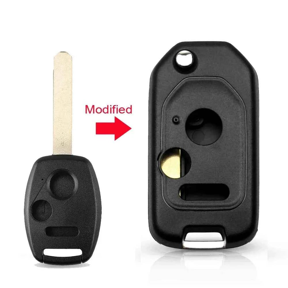 KEYYOU New Modified Car Key For Honda Accord Civic CRV Pilot 2007 2008 2009 2010 2011 2012 2013 Remote 2/3/4 Button Flip Folding