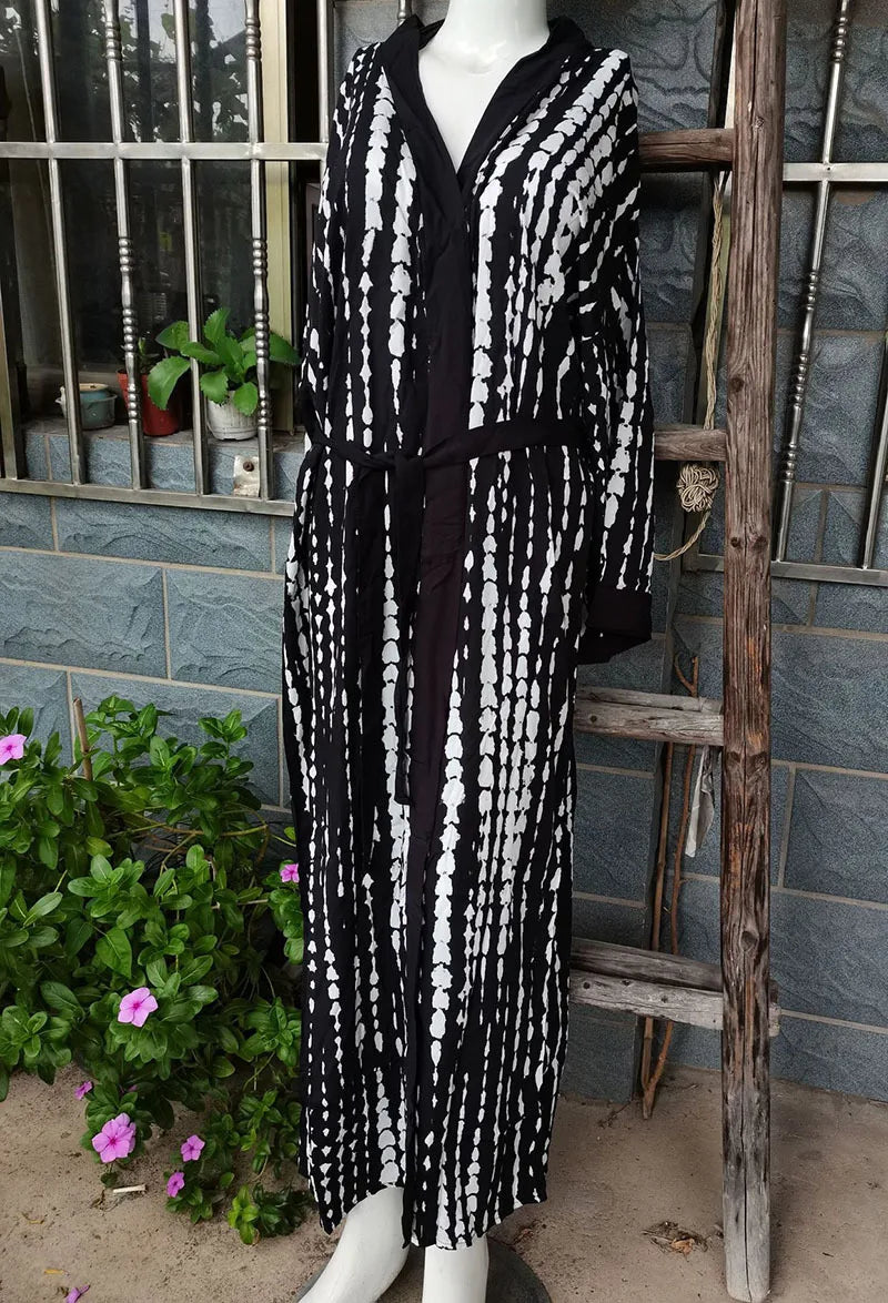 2026 Women's Kaftan Beach Cover-Up Dress - Stylish Long Tunic for Summer Bikinis & Beachwear
