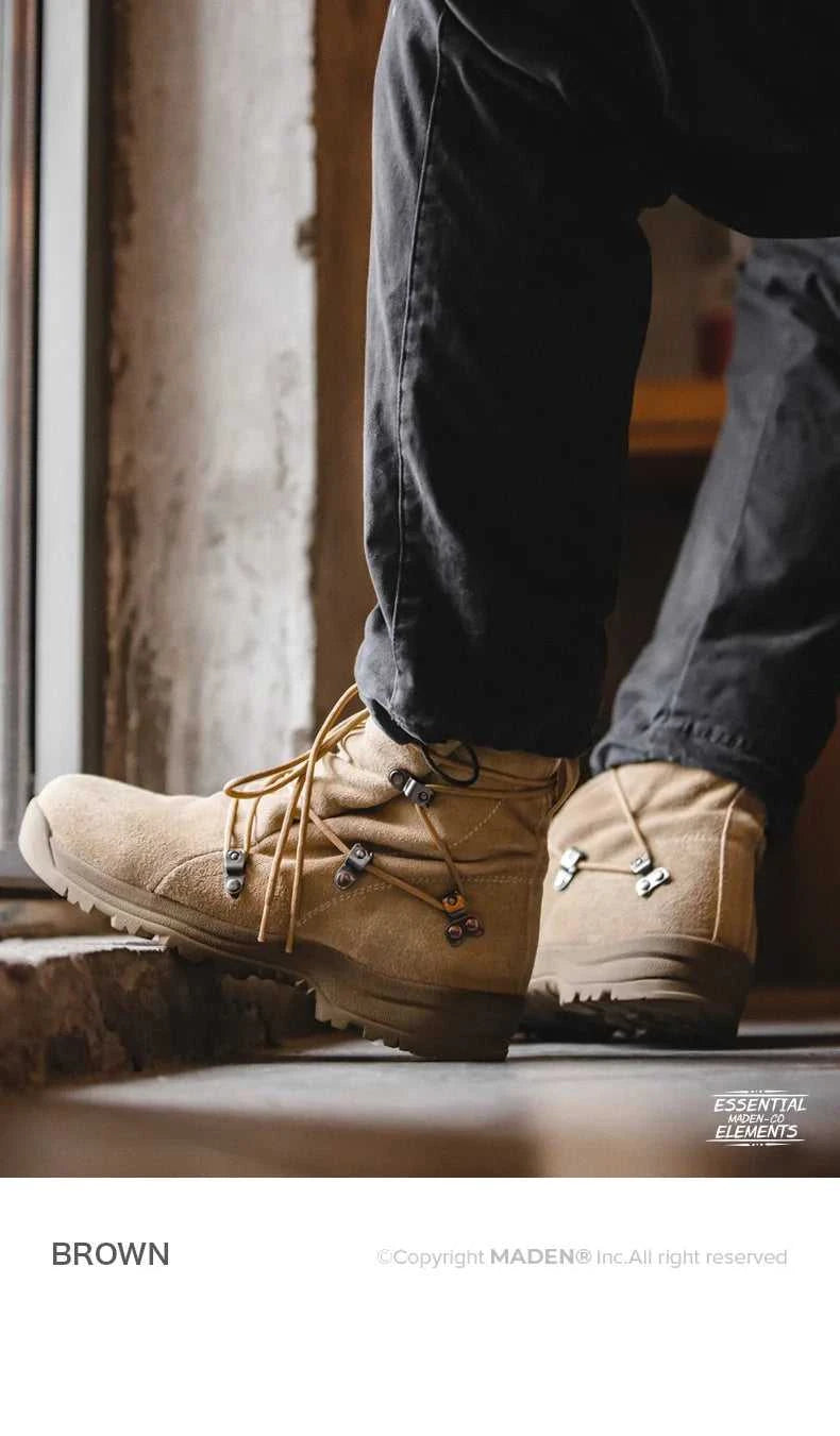 Maden Men's Vintage High-top Desert Boots Outdoor Cowboy Boots Indestructible Work Shoes Winter Safety Shoes The jack market .AU The jack market .AU Step Up Your Style: Trendy Shoes for Every Occasion! $ 119 14:771#Brown;200000124:200000898