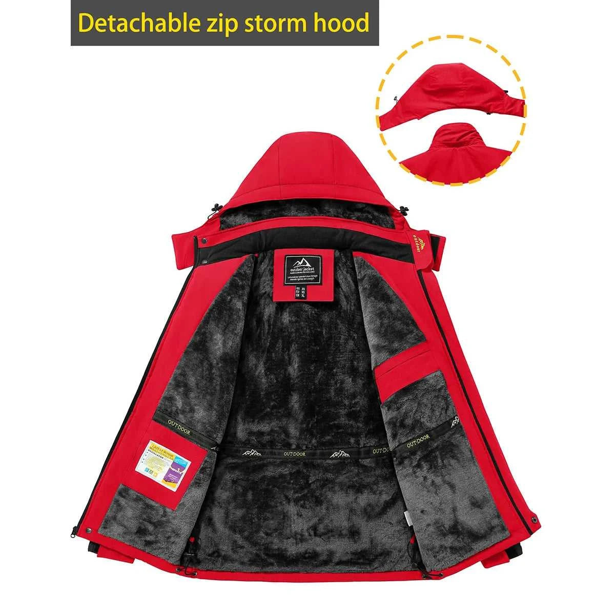 TACVASEN Men's Waterproof Ski Jacket Fleece Lining Warmth Parka Winter Snow Working Outdoors Hooded Coat Rain Shell Windbreaker The jack market .AU The jack market .AU Men Fashion $ 76 14:771#Blue;5:361385#CN 4XL (US L)