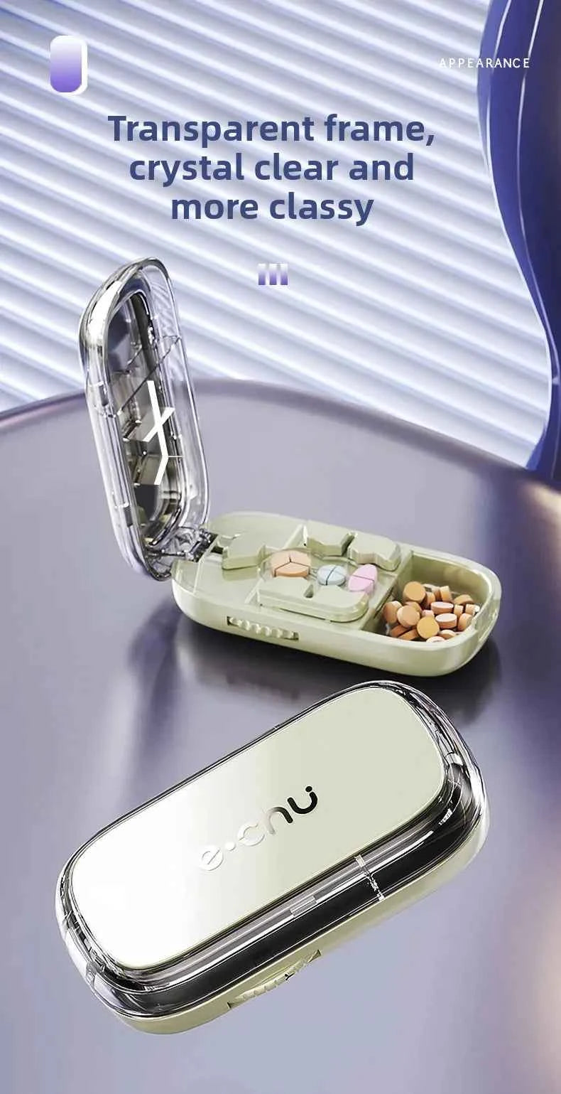 3in1 Medicine Cutter Precise Cutting Into Half / Third / Quarter Drug Divider Organizer Portable Tablet Splitting Pills Splitter