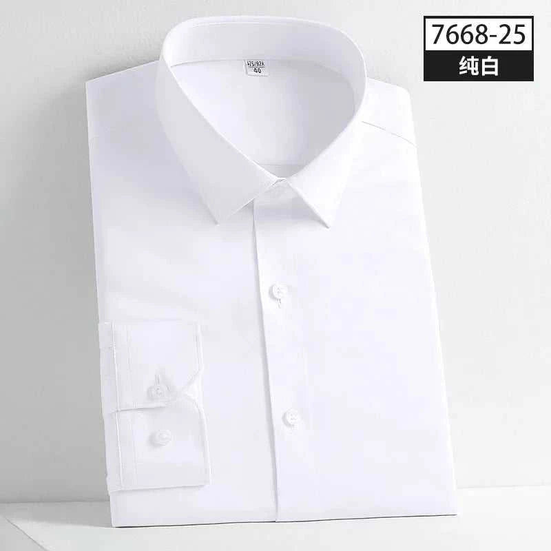New Spring and Autumn Social Dress Ice Silk Long Sleeve Men's Shirt Business No Iron Casual Fit Pure White High Quality The jack market .AU The jack market .AU Men Fashion $ 41 14:771#21;5:100013888