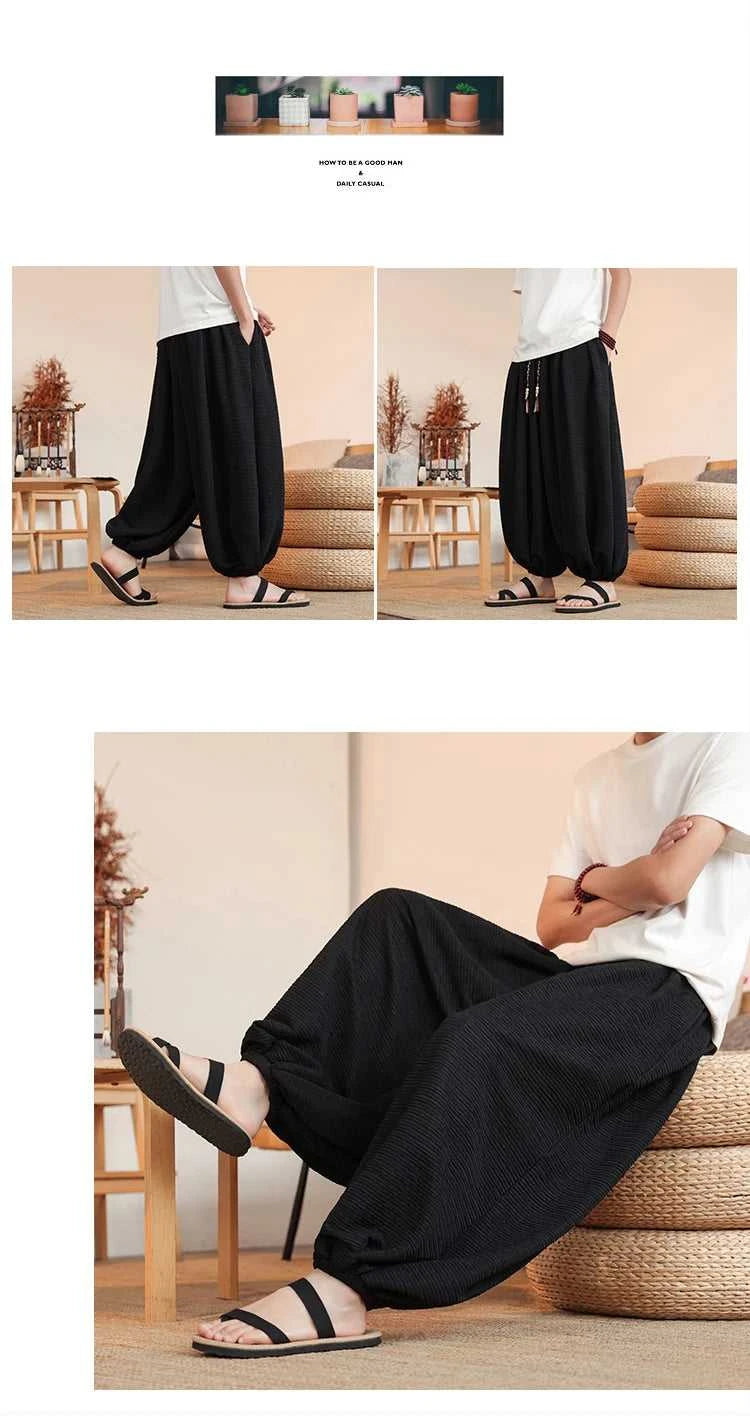 Summer Wide Leg Pants Men's Solid Color Casual Japanese Styles Harun Pants Men Fashion Loose Harajuku Lantern Trousers Plus Size The jack market .AU The jack market .AU Men Fashion $ 61 14:193#Red;5:361386#Asian M 50-60KG