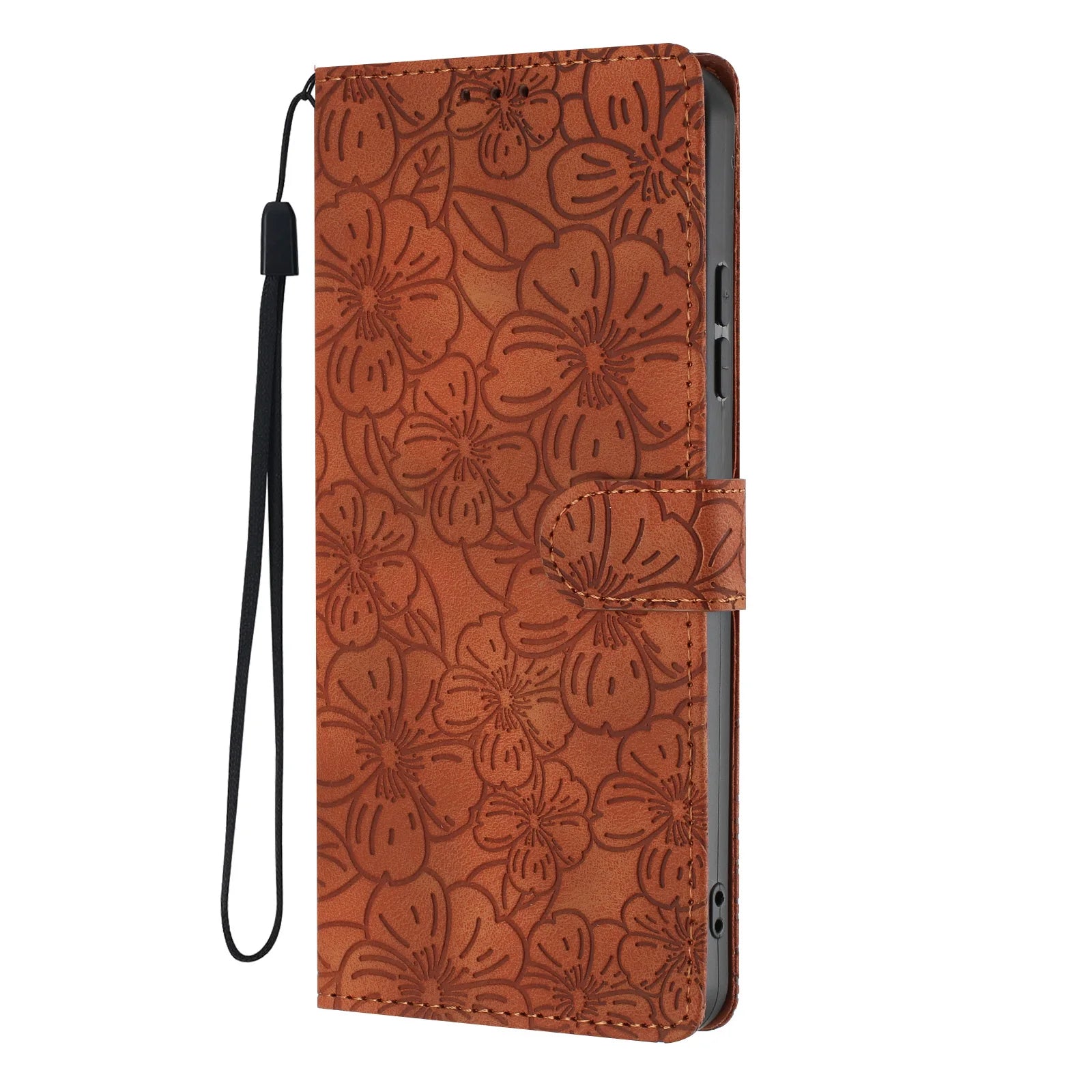 Edge Leather Flip Case for Motorola G73 G53 G13 G23 G62 G52 G32 G22 G31 G20 G41 - Cherry Blossom Design