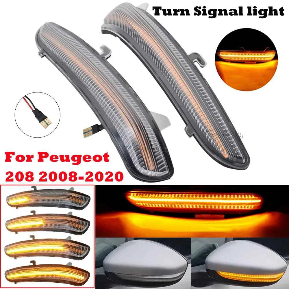 Led Dynamic Side Mirror Blinker Indicator Lamps For Peugeot 2008 208 I MK1 2013 2014 2015 2016-2019 Citroen Turn Signal Lights