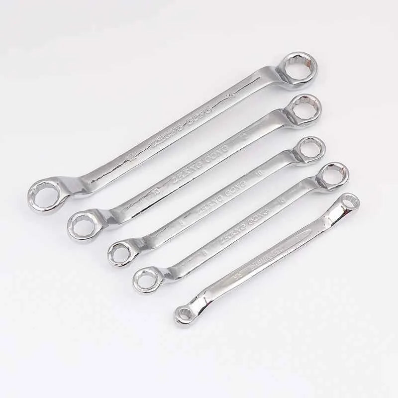 Multifunctional Double-ended Offset Ring Spanner - Heat Treated Hardened Box End Wrench for Auto Repair