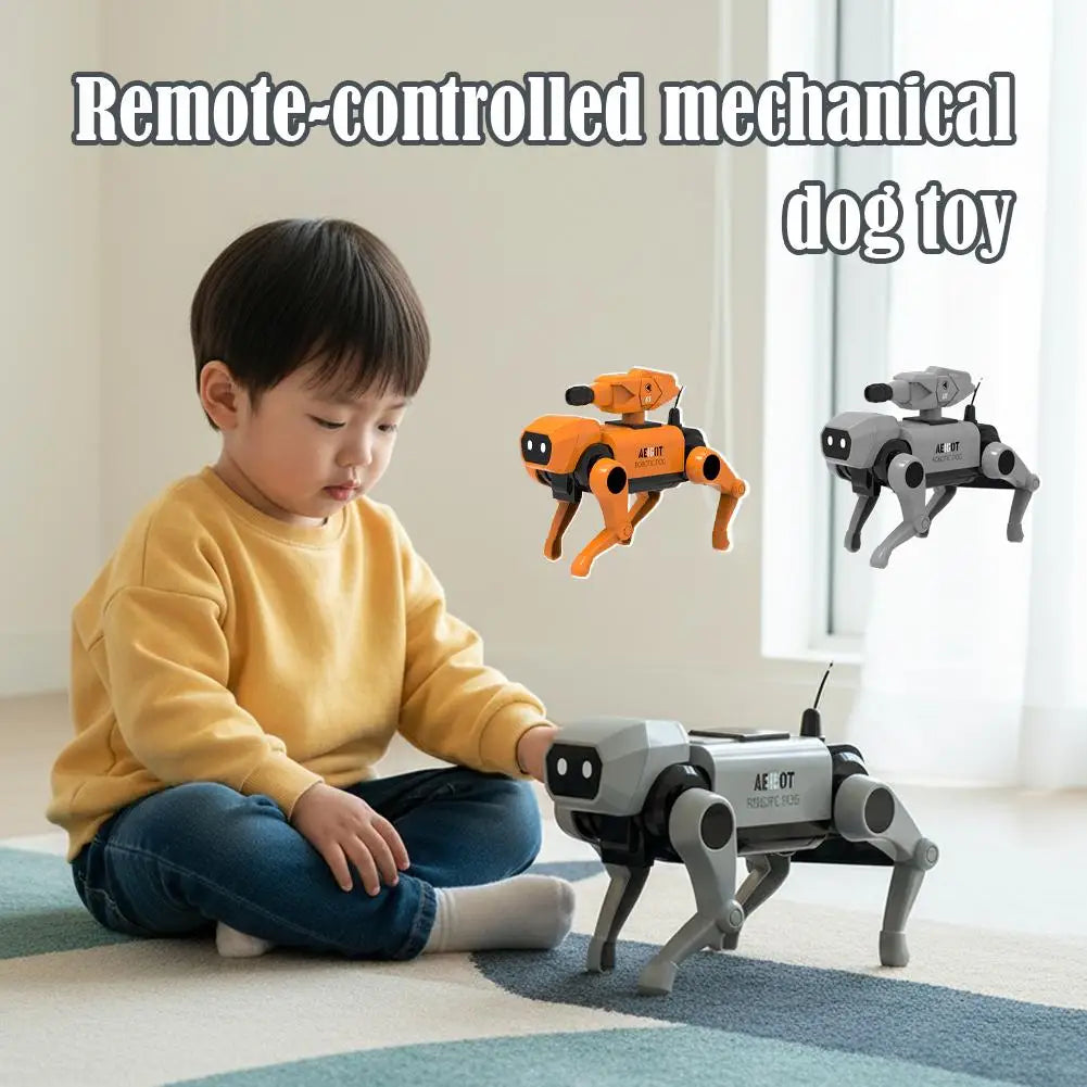 New remote-controlled mechanical dog toy children's remote-controlled assembly model toy children's toy gift