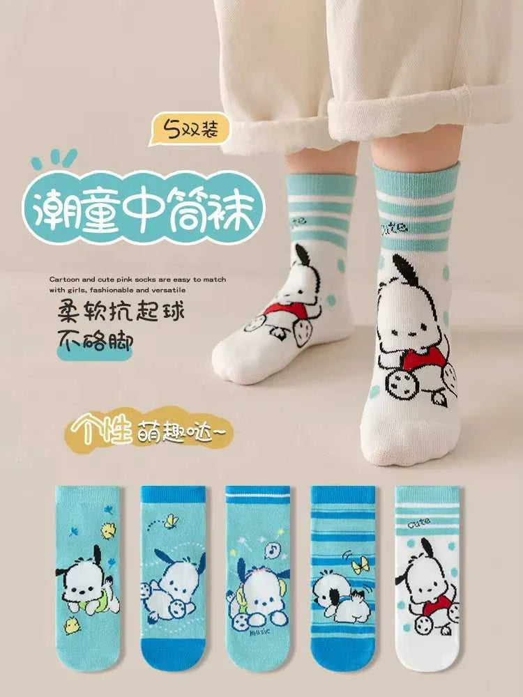 5 Pairs Kuromi Kids Socks Melody Kawaii New Fall Winter Cartoon Boy Children Mid-calf Socks Cotton Sock for Girls Gifts The jack market .AU The jack market .AU Mum & Kids: Essential Products for Every Family $ 26 14:350852#b;200007763:201336100;977:100014064#S 1-3 years old