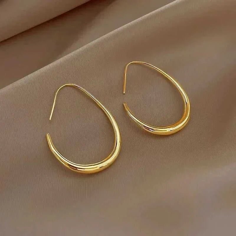 Gold Color Needle Geometric Oval Hoop Earrings for Women Simple Desgin Earrings Party Wedding Jewelry Hot Sale Hot Sale The jack market .AU The jack market .AU Jewellery & Chains $ 50 200001034:361187#Silver-J1