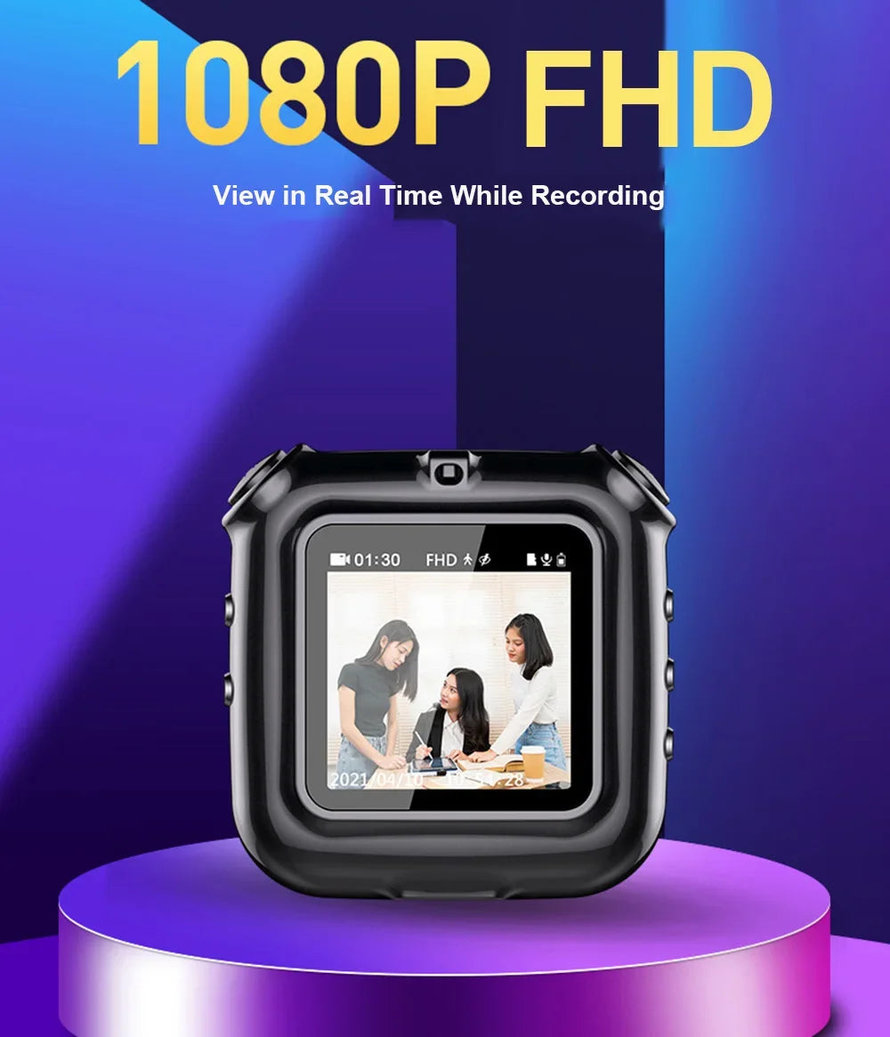 4-256GB Mini Clip Digital Camera Video Photo Audio Voice Recorder with Screen 1080P Bodycam Cam Smart Loop Recording Camcorder