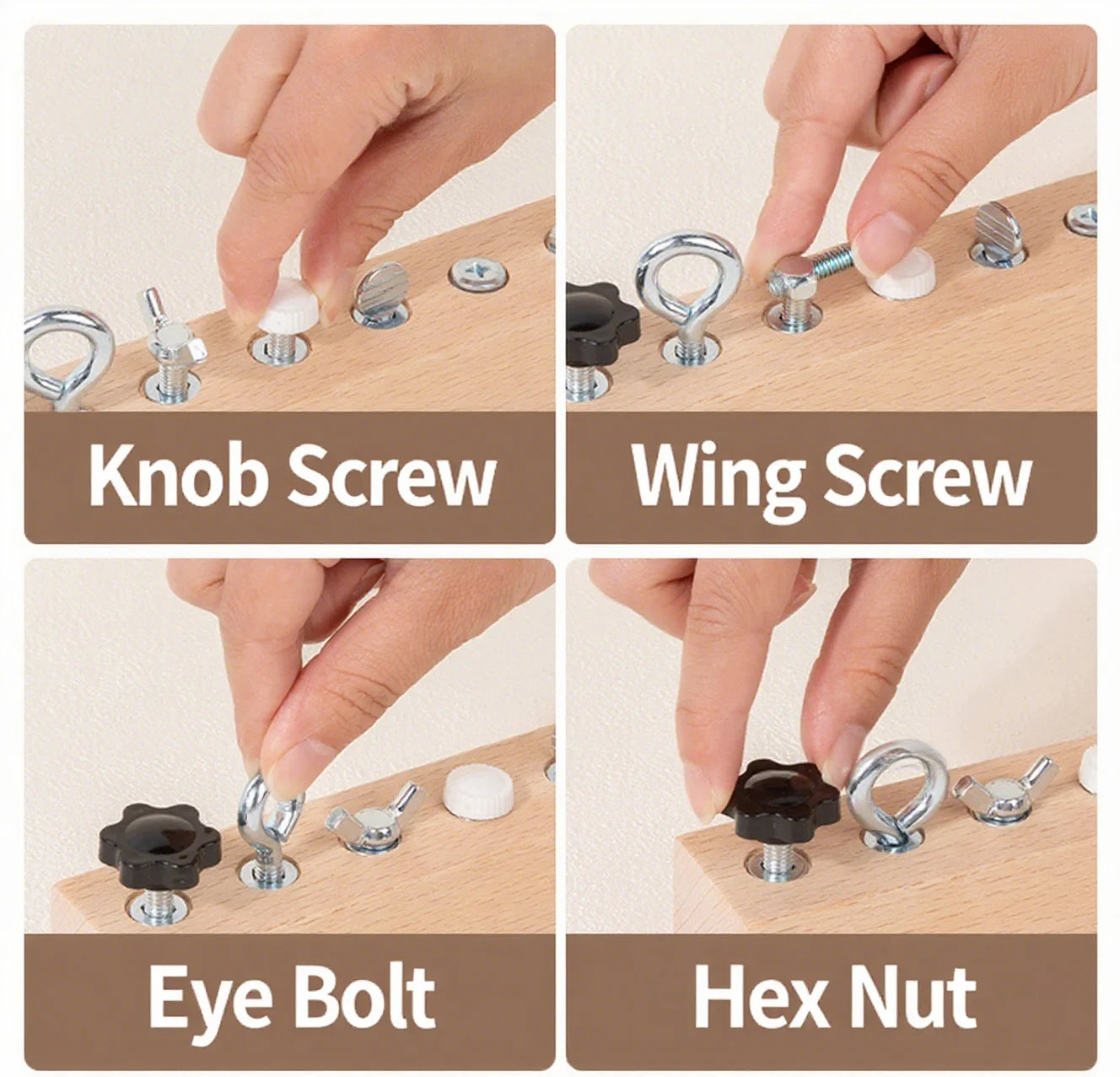 Kids Wooden Screw Nut Disassembly Toy - Early Education Montessori Fine Motor Skills Trainingimprove Patience And Concentration