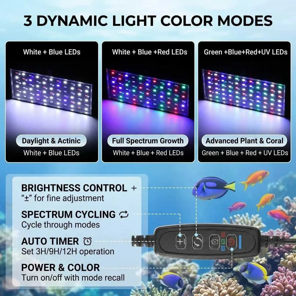 Fish tank LED light, scenery creation, color enhancement, ornamental, color-changing, lighting, adjustable timer USB type The jack market .AU The jack market .AU Fishing Gear $ 42 14:29#C300