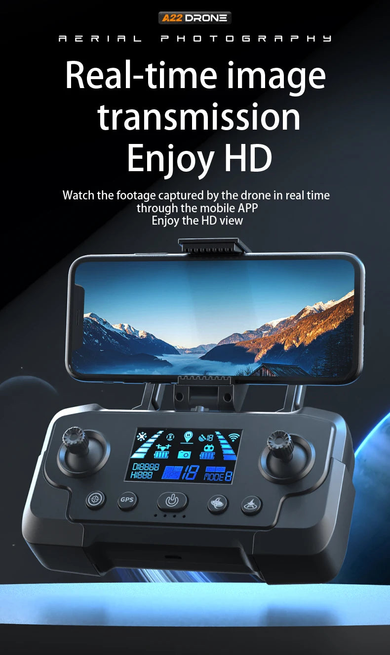 2024 NewS155 Drone With 8K Camera A22 360° Laser Obstacle Avoidance 5G Digital Image Transmission PTZ Anti-Shake EIS Camera FPV