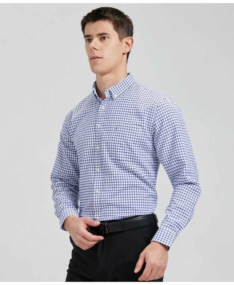 Men's Plaid Oxford Work Casual Button Down Shirts with Pocket Cotton Blend Spring Autumn Long Sleeve Regular Fit Gingham Shirt The jack market .AU The jack market .AU Men Fashion $ 41 14:202520811;5:200000338