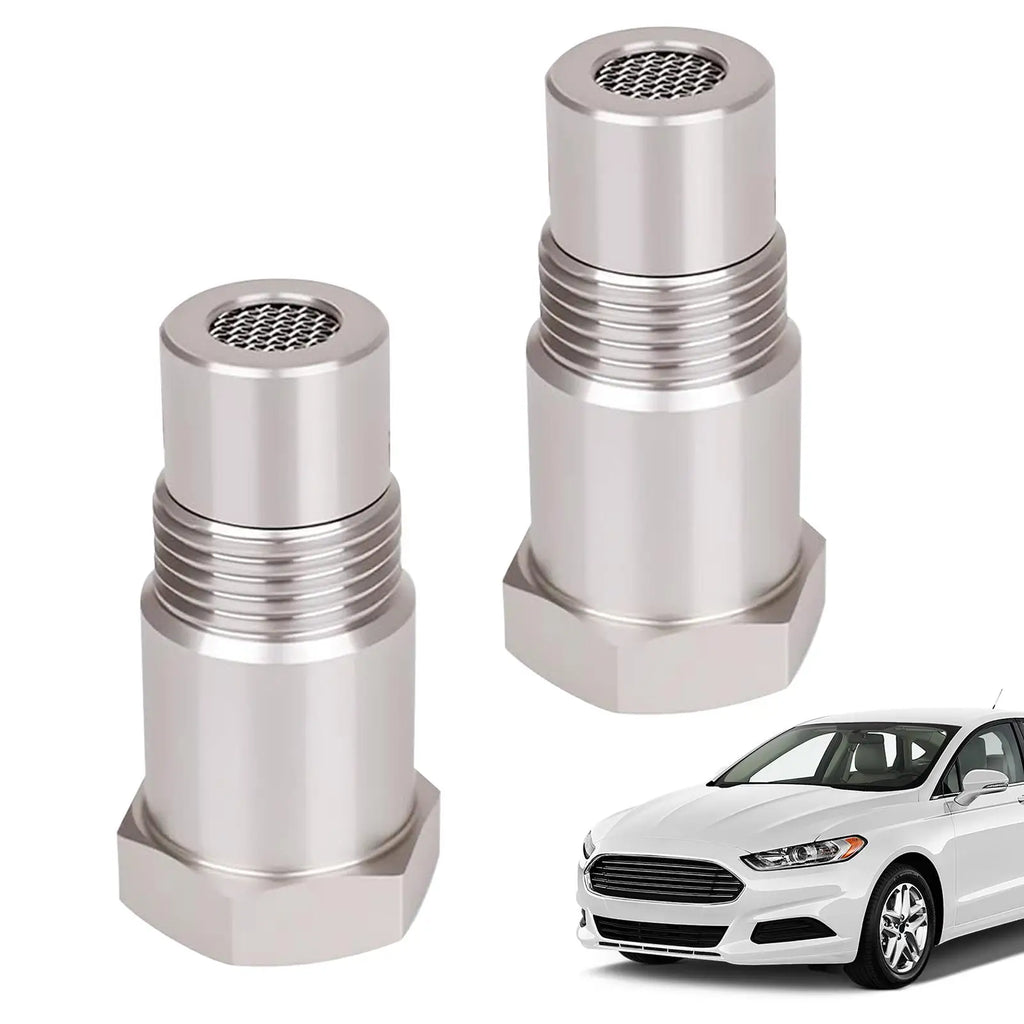 Spark Plug Non Fouler O2 Sensor 2 Pieces Stainless Steel O2 Sensor Plug Automotive Replacement Connector For Engine Bypass Drain