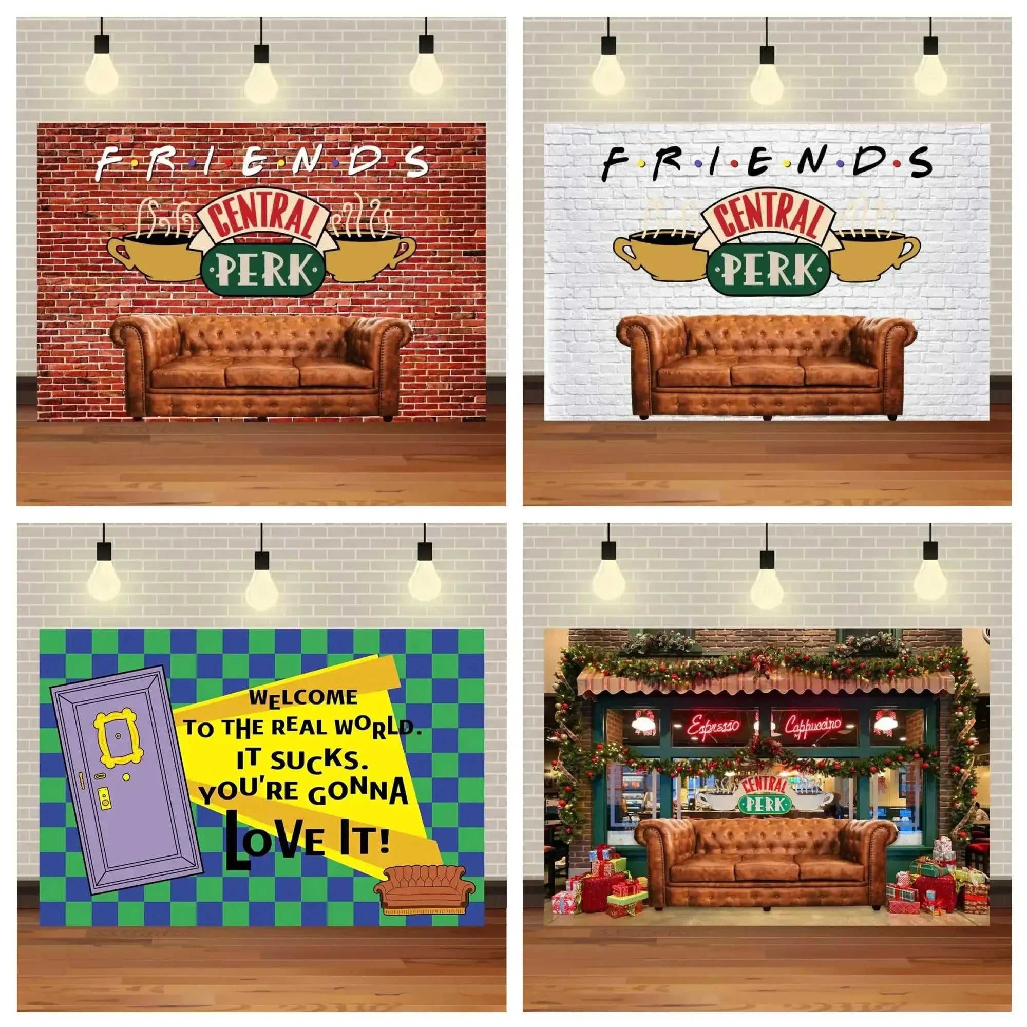 Red Brick Wall Theme Party Custom Backdrop Decorate Central Perk Friend Tv Show Retro Pub Sofa and Coffee Photography Background The jack market .AU The jack market .AU Home $ 57 14:200006153#JH 55-7;5:4182#270X180CM