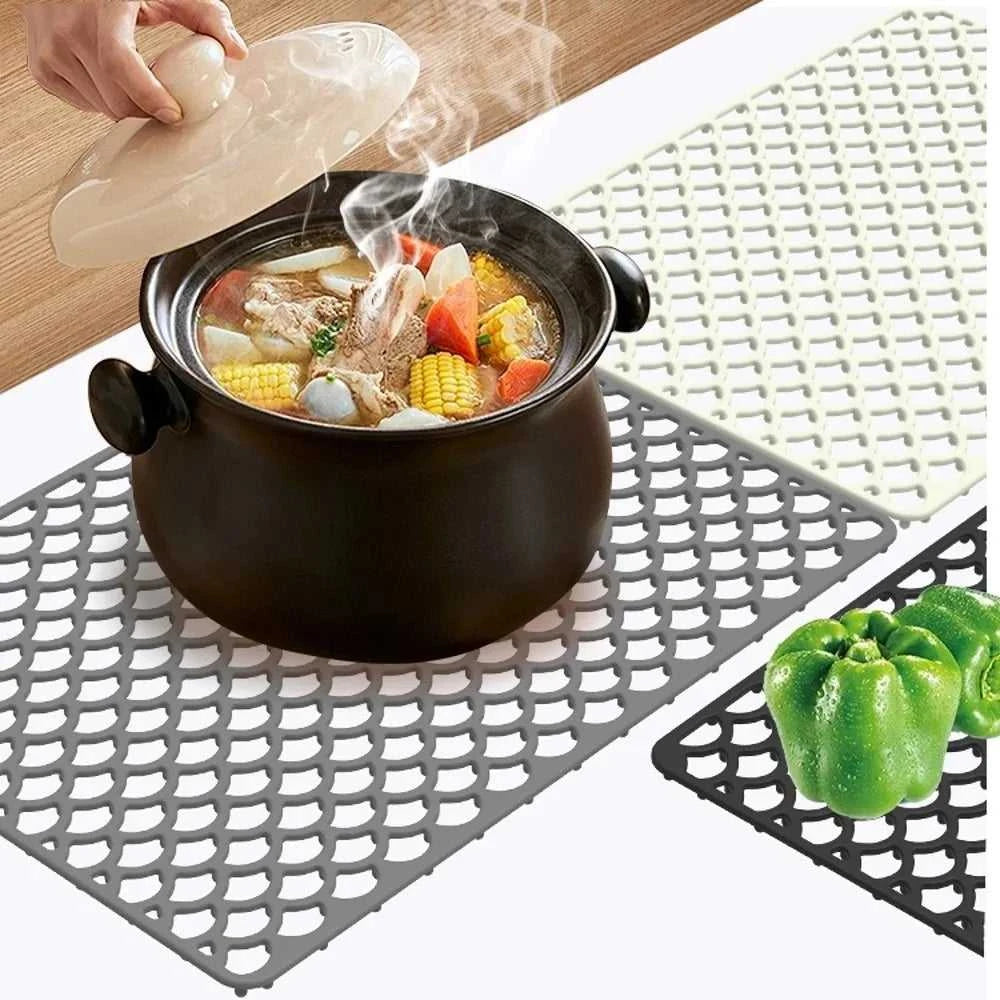 New Silicone Sink Protector Mat Anti Slip Multi Functional Non-slip Sink Mat Heat Resistant Foldable Dishes Drying Mats Kitchen The jack market .AU The jack market .AU $ 60 14:202732816#42cm Grey