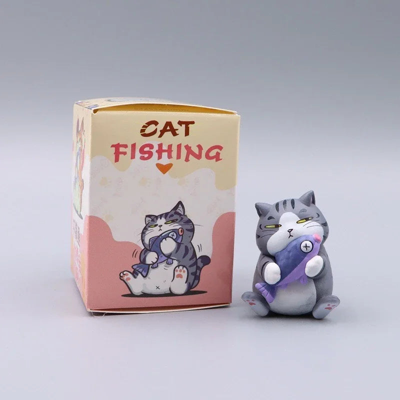 New Products In Stock No Fish You Keep Me Blind Box Fish Cat White Cat Orange Cat Trendy Toy Christmas Day Surprise Gifts