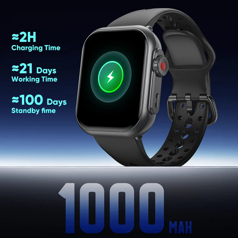 Ultra K62 1000mAh Battery AMOLED Smart Watch Heart Rate Men 100+Sport HD Bluetooth Call IP67Waterproof Women SmartWatch 2026 New