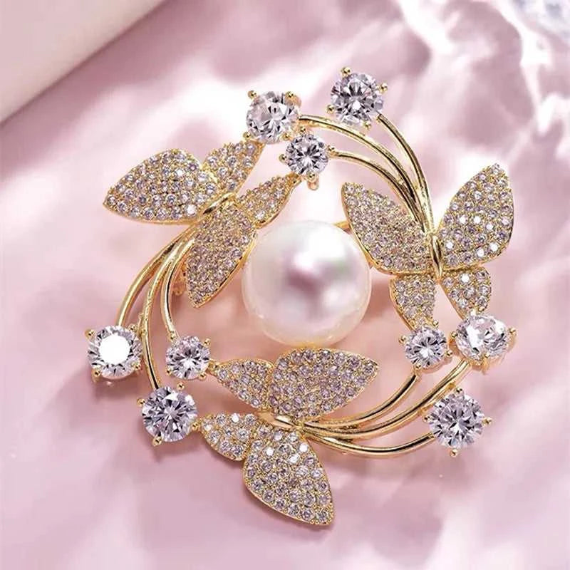 Exquisite Vintage Women Men Classic Butterfly Flower Pearl Brooches Jewelry Fashion Elegant Coat Suit Crystal Pins The jack market .AU The jack market .AU Jewellery & Chains $ 46 200001033:361180#Gold