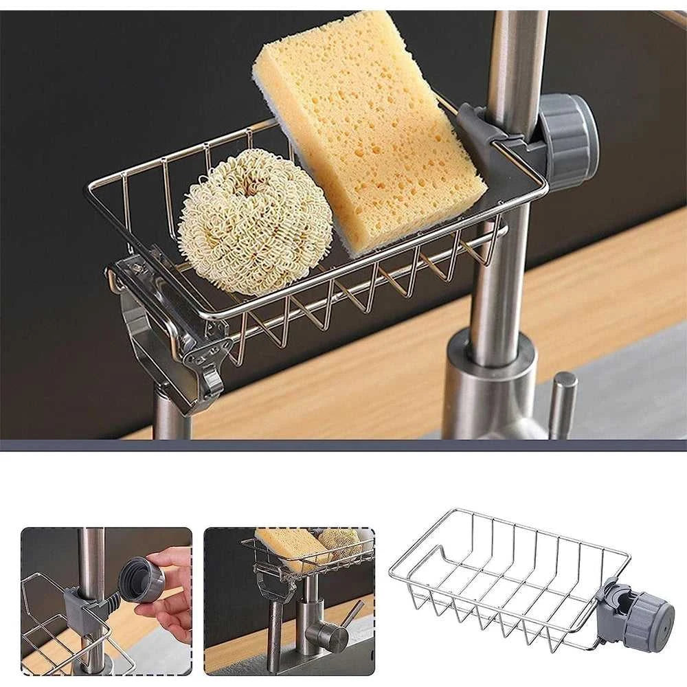 Kitchen Sink Drain Rack Sponge Storage Flexible Faucet Holder Soap Drainer Towel Rack Shelf Organizer Kitchen Accessories The jack market .AU The jack market .AU Home $ 50 14:29#silver