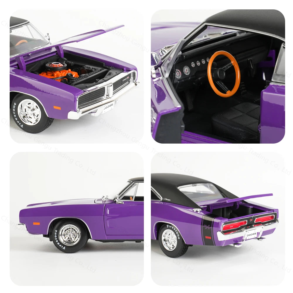Maisto 1:18 1969 Dodge Charger R/T Sports Car Static Die Cast Vehicles Collectible Model Car Toys