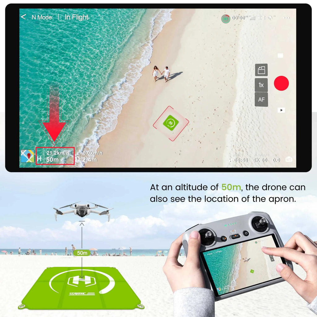 Drone Landing Pad,Fast-Foldable Double Sided Waterproof Drone Launch Pad Weighted for DJI NEO 2/Mini 5 Pro/Mini 3/Mini 4K/Avata The jack market .AU The jack market .AU Drones $ 74 14:175#Sky blue-green