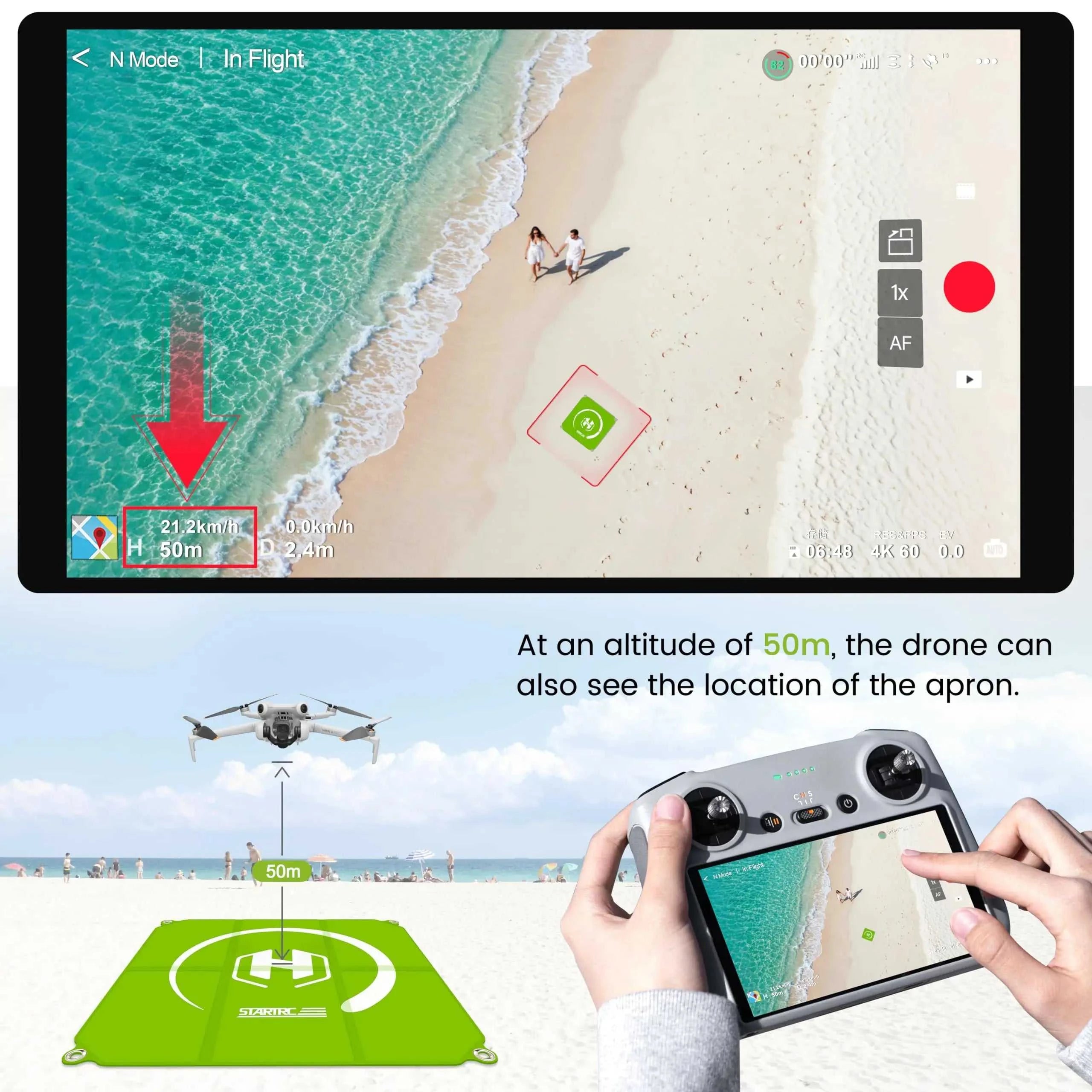 Drone Landing Pad,Fast-Foldable Double Sided Waterproof Drone Launch Pad Weighted for DJI NEO 2/Mini 5 Pro/Mini 3/Mini 4K/Avata The jack market .AU The jack market .AU Drones $ 74 14:175#Sky blue-green