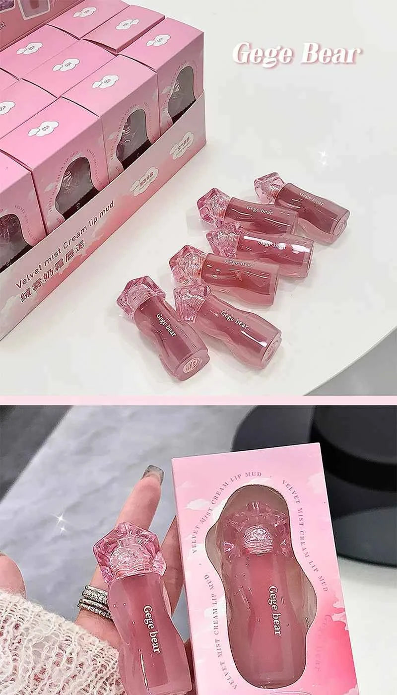 Gege Bear Velvety Cream Lip Mousse - Highly Pigmented, Nourishing Formula with Soft, Long-Lasting Texture