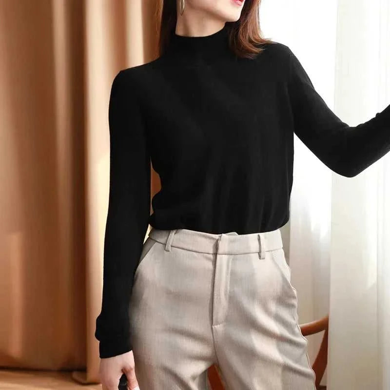 Autumn Winter chic Bottom Sweaters Women Fashion Turtleneck Pullover Slim Long Sleeve Knitted Jumpers Soft Warm Pull Femme Top The jack market .AU The jack market .AU $ 60 14:173#blue;5:200003528