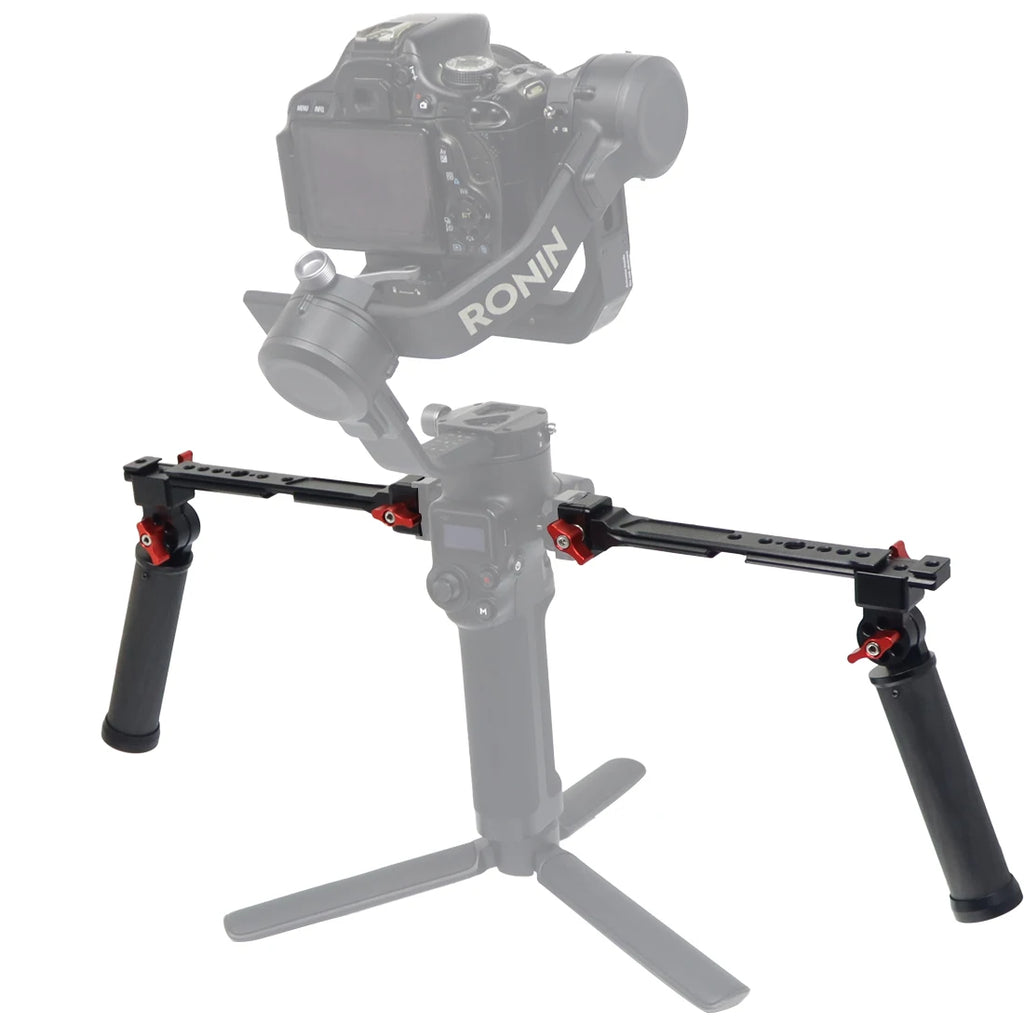Carbon Fiber L Bracket Handle Grip Foldable Cold Shoe Mount Clamp for DJI Ronin RS3 RS4 Mini RS2 RSC2 Handheld Gimbal Stabilizer