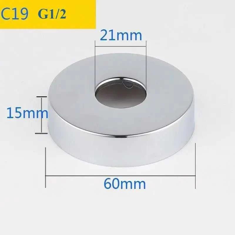 2PCS Stainless Steel Water Pipe Connector G1/2 Faucet Decorative Cover Heighten Panel Shower Kitchen Tap Accessories The jack market .AU The jack market .AU Home $ 60 14:175#C7-2pcs