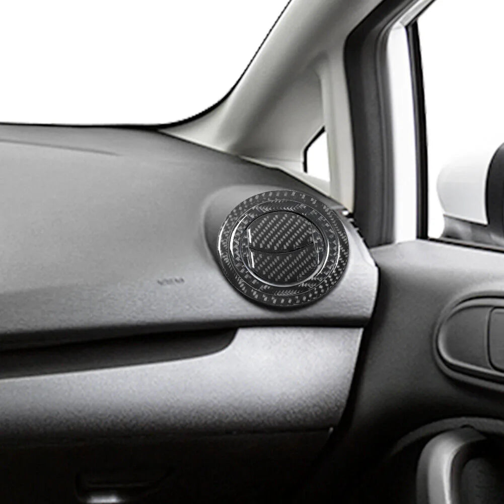 12pcs car Side Air Vent Cover Trim For Ford for Fiesta 2011-2015 Carbon Fiber Interior Side Air Vent Cover Trim car Accessories