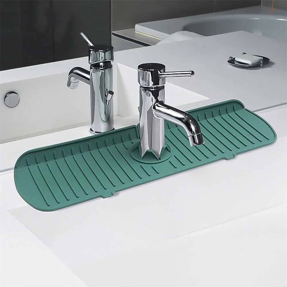 Silicone Drain Mat, Kitchen Faucet Sink Splash Guard, Sink Draining Pad Behind Faucet,For Kitchen & Bathroom Countertop Protect The jack market .AU The jack market .AU $ 50 14:29#35CM White