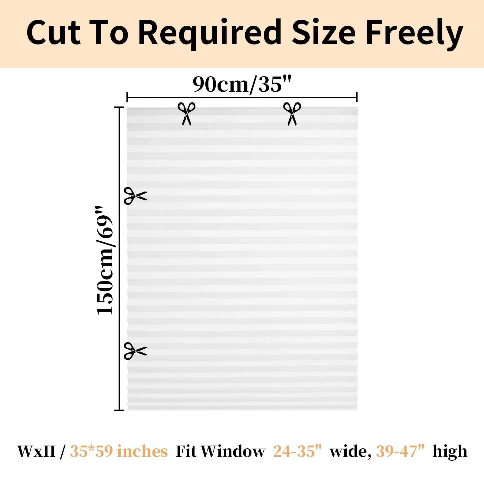 1Pc Shades Self-adhesive Half/Full Windows Nonwoven Folding Curtain Bathroom Balcony Living Room Balcony Curtains Pleated Blinds The jack market .AU The jack market .AU Home $ 51 14:365458#60X150CM Full