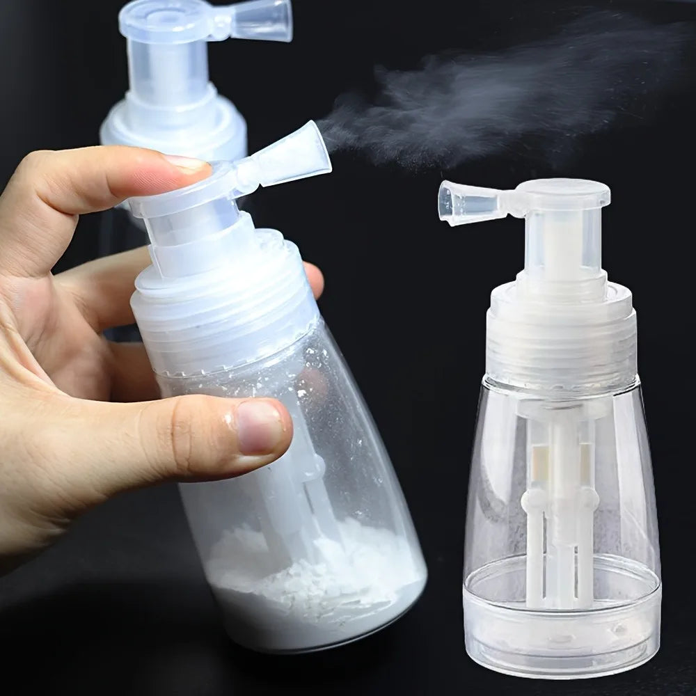 140ml Powder Atomizer Bottle Barber Talcum Emulsion Spray Travel Container Lotion Dispenser Rotate Bottle Salon Accessories