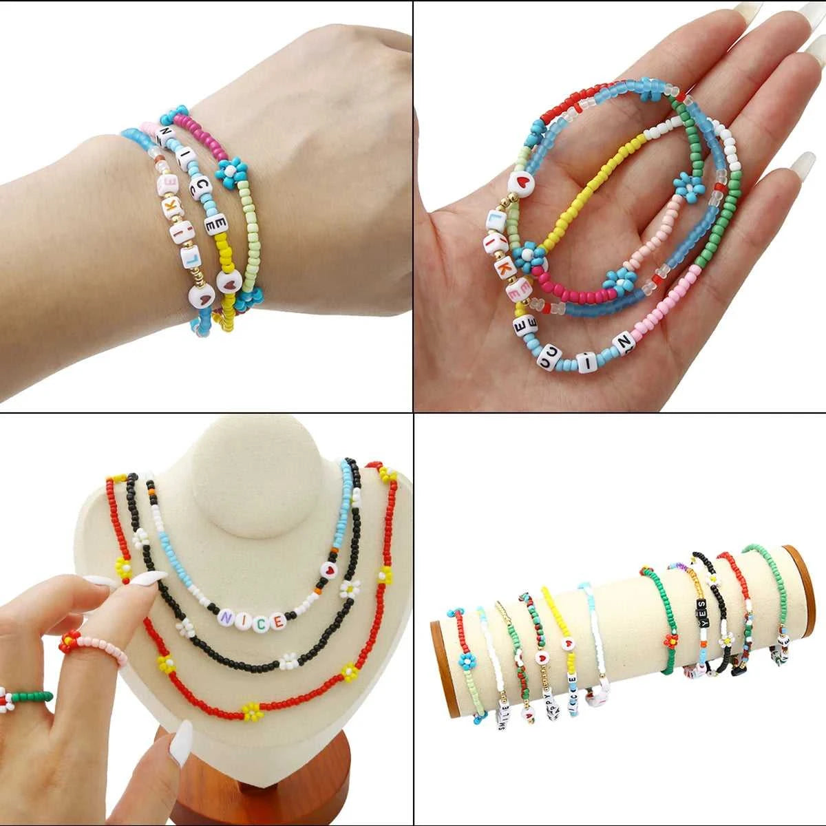 2–4mm Glass Rice Beads Kit 15–24 Grids, 15g/Grid 4000–24000pcs with Lobster Clasps & Cord for DIY Jewelry, Bracelets & Neckla The jack market .AU The jack market .AU Jewellery & Chains $ 76 14:29#BDH136-01