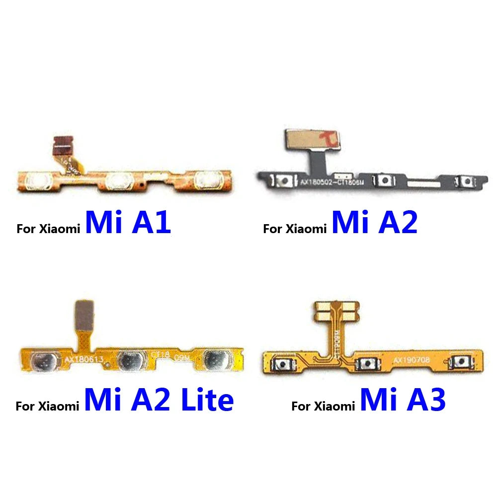 New For Xiaomi Poco F1 F2 X3 GT X4 Pro 5G M3 Pro A1 A2 A3 Lite Power Switch On Off Volume Key Button Flex Cable Replacement