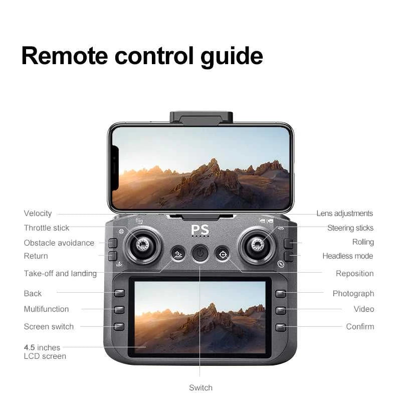 New D13 Drone 4K Professional HD Triple Camera 5G WIFI FPV Dron 360° Obstacle Avoidance Brushless Large Screen RC Quadcopter Toy The jack market .AU The jack market .AU Drones $ 123 14:173#D13-Screen Drone