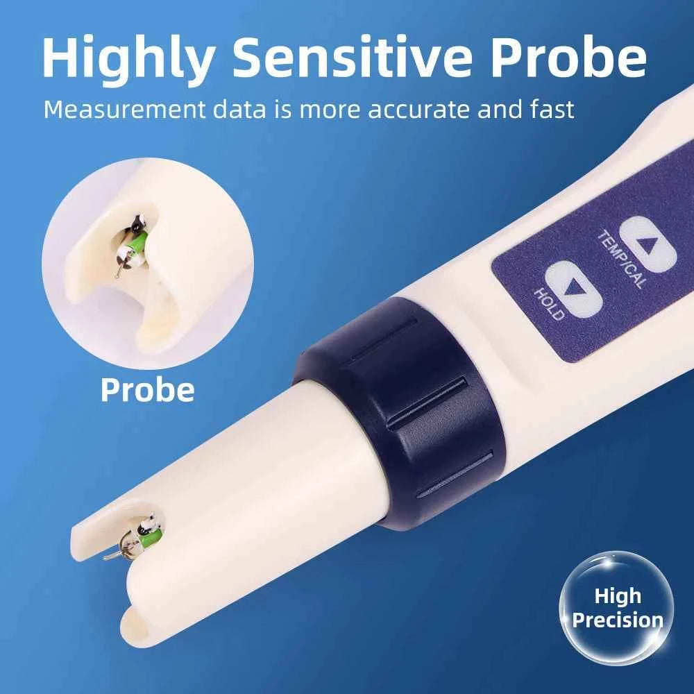 Multifunctional Chlorine Testing Pen 2/3/4/5 in 1 Water Quality Tester CL2 TEMP pH H2 ORP Measuring For Aquarium Swimming Pool
