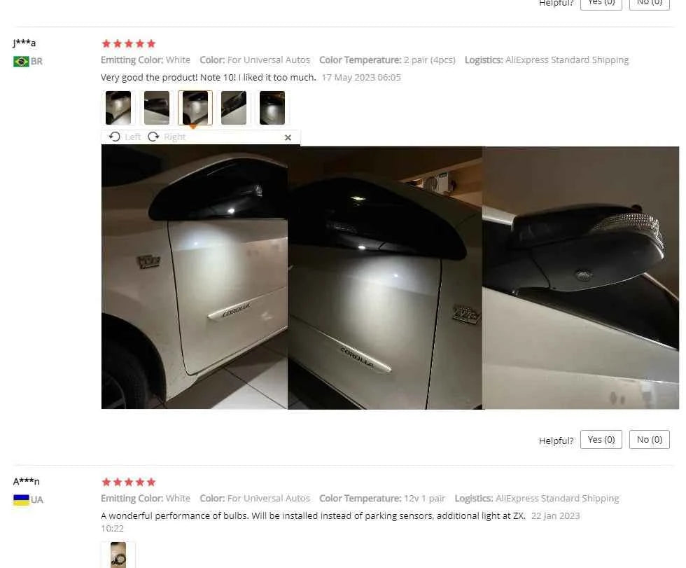 Mini size DIY Aluminum Alloy Parking Radar design led Eagle eye light for Car Side Mirror Puddle lamp Under Rearview glass light
