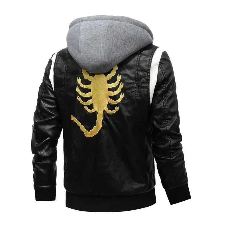 Spring Men's Leather Jacket High Quality Stand Collar Fashion Youth Embroidery Hooded PU Leather Coats EUR Size 3XL Men Clothing The jack market .AU The jack market .AU Men Fashion $ 78 14:771#White hooded;5:4183#EUR 3XL--CHN 4XL